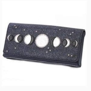 Kate Spade Lido Avenue Leather Moon Phase Clutch bag purse nwot